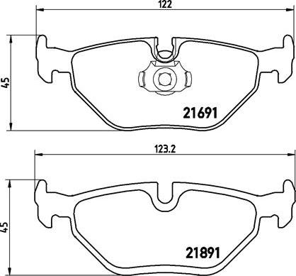 Brembo P 06 023 - Комплект спирачно феродо, дискови спирачки vvparts.bg