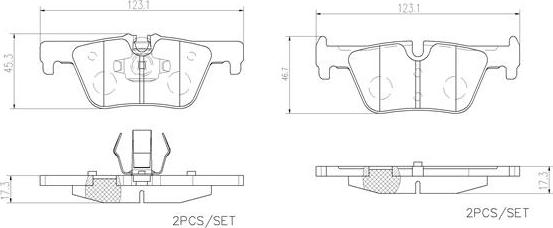 Brembo P06071N - Комплект спирачно феродо, дискови спирачки vvparts.bg