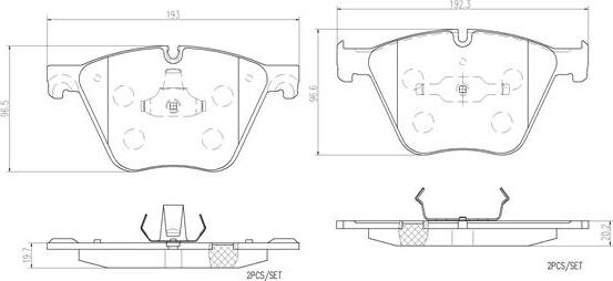 Brembo P06073N - Комплект спирачно феродо, дискови спирачки vvparts.bg