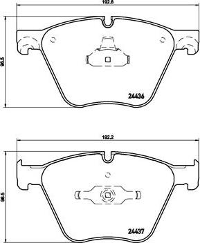 Brembo P 06 073 - Комплект спирачно феродо, дискови спирачки vvparts.bg