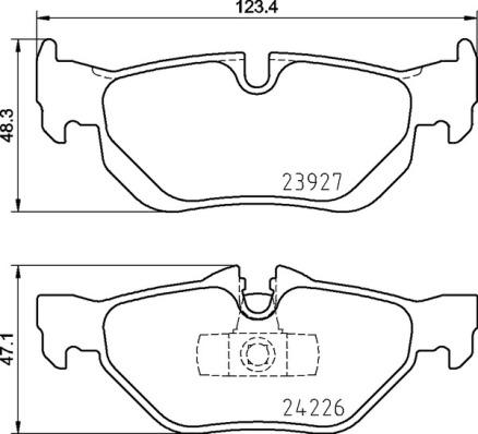 Brembo P 06 105 - Комплект спирачно феродо, дискови спирачки vvparts.bg