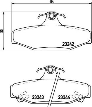 Brembo P 15 004 - Комплект спирачно феродо, дискови спирачки vvparts.bg