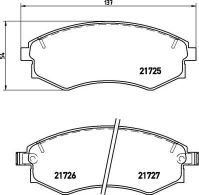 Brembo P 15 011 - Комплект спирачно феродо, дискови спирачки vvparts.bg