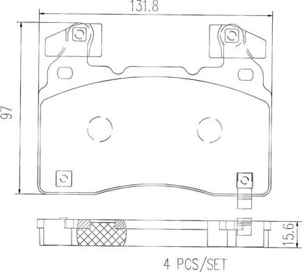 Brembo P10064N - Комплект спирачно феродо, дискови спирачки vvparts.bg