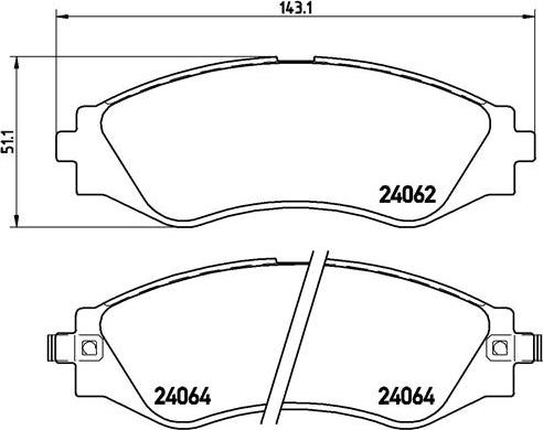 Brembo P 10 006 - Комплект спирачно феродо, дискови спирачки vvparts.bg