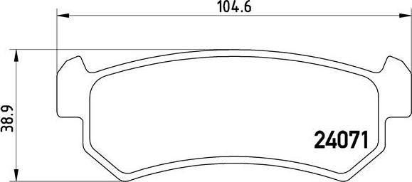 Brembo P 10 001 - Комплект спирачно феродо, дискови спирачки vvparts.bg