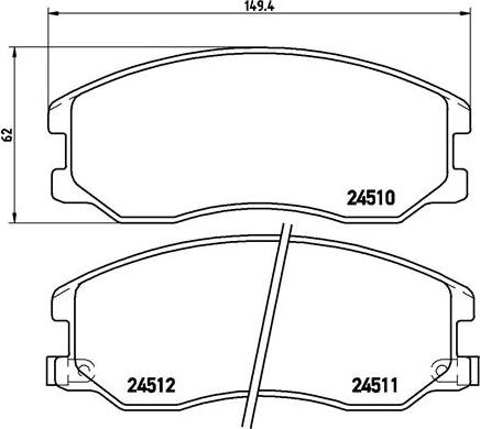 RHIAG 103626 - Комплект спирачно феродо, дискови спирачки vvparts.bg