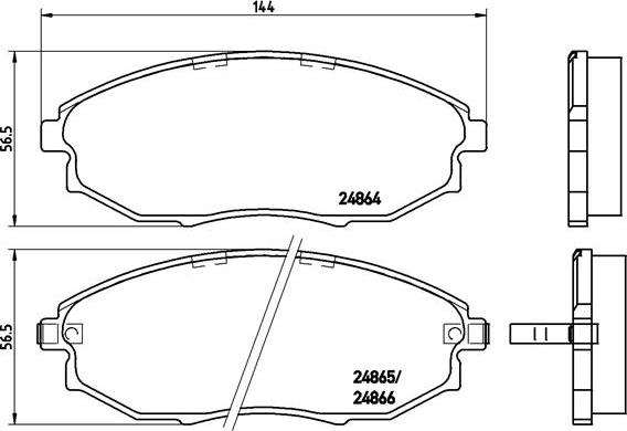 Brembo P 10 007 - Комплект спирачно феродо, дискови спирачки vvparts.bg