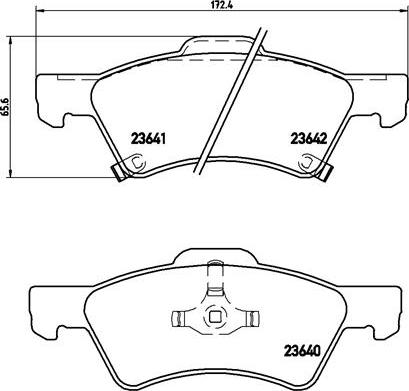 Brembo P 11 015 - Комплект спирачно феродо, дискови спирачки vvparts.bg