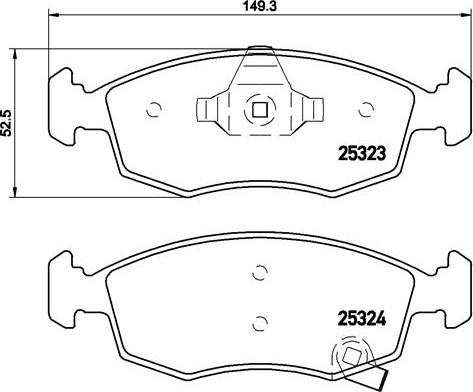 Brembo P 11 031 - Комплект спирачно феродо, дискови спирачки vvparts.bg