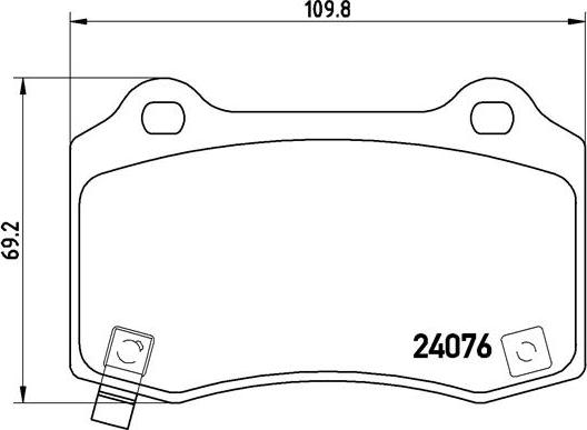 Brembo P 11 024 - Комплект спирачно феродо, дискови спирачки vvparts.bg