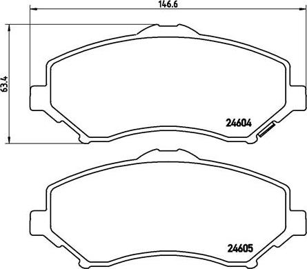 Brembo P 11 025 - Комплект спирачно феродо, дискови спирачки vvparts.bg