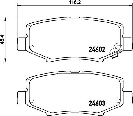 Brembo P 18 024 - Комплект спирачно феродо, дискови спирачки vvparts.bg