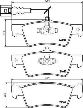 Brembo P 85 091 - Комплект спирачно феродо, дискови спирачки vvparts.bg