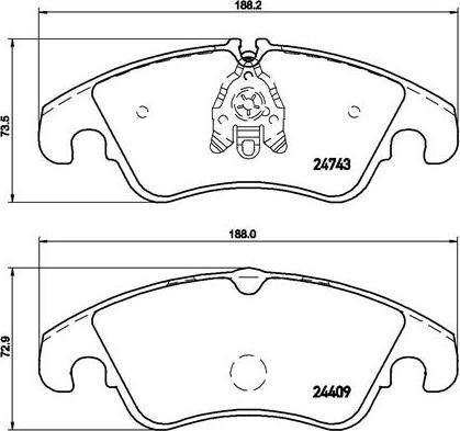 Brembo P 85 098X - Комплект спирачно феродо, дискови спирачки vvparts.bg