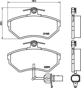 Brembo P 85 044 - Комплект спирачно феродо, дискови спирачки vvparts.bg