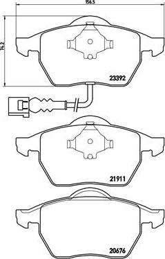 Brembo P 85 045 - Комплект спирачно феродо, дискови спирачки vvparts.bg