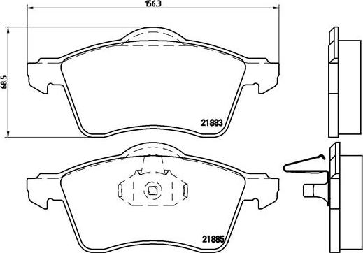 Brembo P85047N - Комплект спирачно феродо, дискови спирачки vvparts.bg