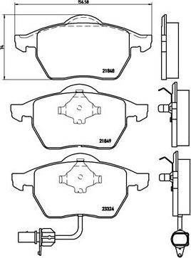 Brembo P 85 060 - Комплект спирачно феродо, дискови спирачки vvparts.bg