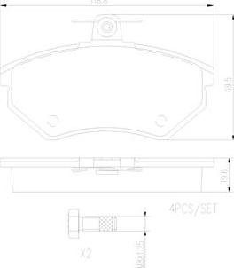 Brembo P85011N - Комплект спирачно феродо, дискови спирачки vvparts.bg