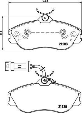 Brembo P 85 018 - Комплект спирачно феродо, дискови спирачки vvparts.bg