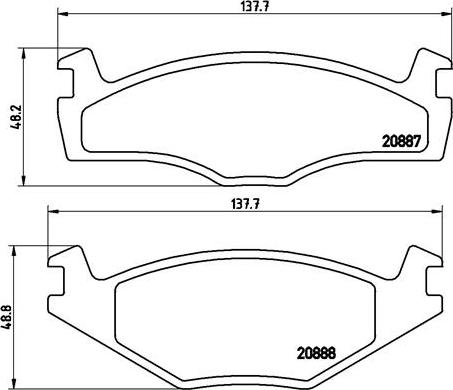 Brembo P 85 012 - Комплект спирачно феродо, дискови спирачки vvparts.bg