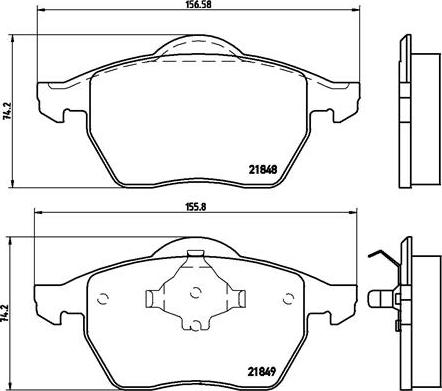 Brembo P 85 039 - Комплект спирачно феродо, дискови спирачки vvparts.bg