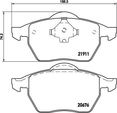 Brembo P 85 035 - Комплект спирачно феродо, дискови спирачки vvparts.bg