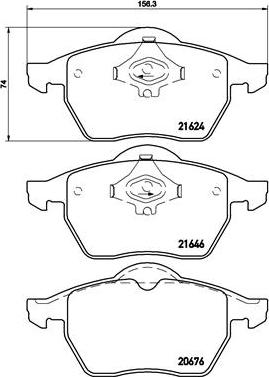 Brembo P 85 036 - Комплект спирачно феродо, дискови спирачки vvparts.bg