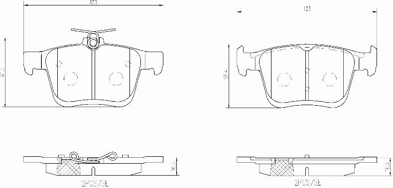 Brembo P85191N - Комплект спирачно феродо, дискови спирачки vvparts.bg