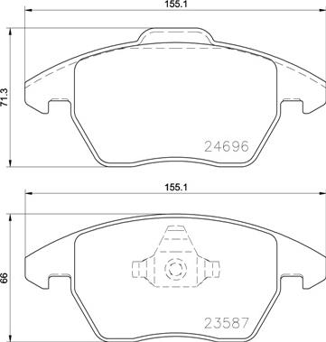 Brembo P 85 148 - Комплект спирачно феродо, дискови спирачки vvparts.bg