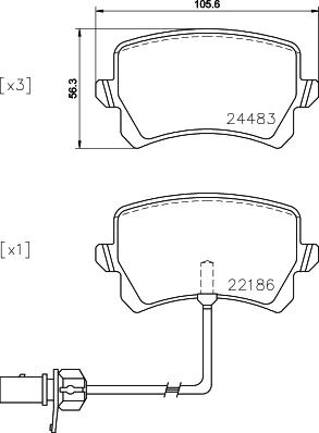 Brembo P 85 142 - Комплект спирачно феродо, дискови спирачки vvparts.bg