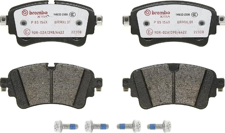 Brembo P 85 154X - Комплект спирачно феродо, дискови спирачки vvparts.bg