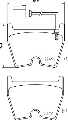 Brembo P 85 152 - Комплект спирачно феродо, дискови спирачки vvparts.bg