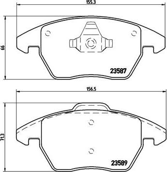 Brembo P 85 105 - Комплект спирачно феродо, дискови спирачки vvparts.bg