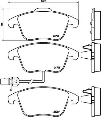 Brembo P 85 113X - Комплект спирачно феродо, дискови спирачки vvparts.bg