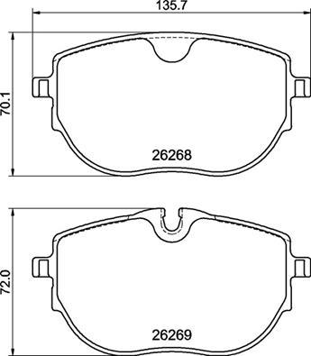 Brembo P 85 187 - Комплект спирачно феродо, дискови спирачки vvparts.bg