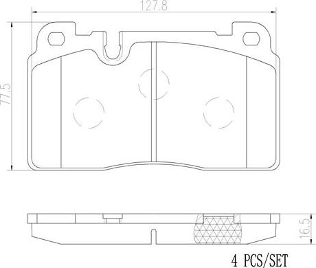 Brembo P85133N - Комплект спирачно феродо, дискови спирачки vvparts.bg