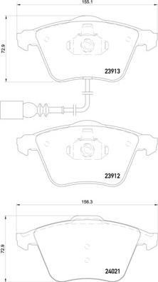 Brembo P 85 129X - Комплект спирачно феродо, дискови спирачки vvparts.bg