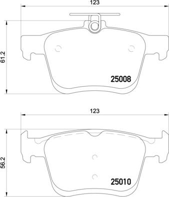 Brembo P 85 125E - Комплект спирачно феродо, дискови спирачки vvparts.bg