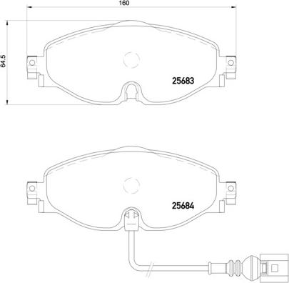 Brembo P 85 126E - Комплект спирачно феродо, дискови спирачки vvparts.bg