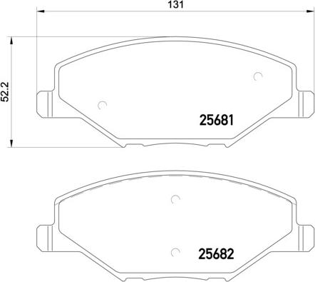 Brembo P 85 121X - Комплект спирачно феродо, дискови спирачки vvparts.bg