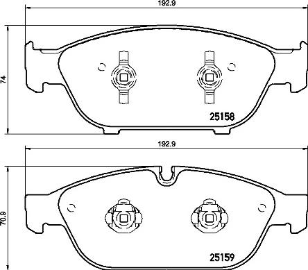 Brembo P 85 127 - Комплект спирачно феродо, дискови спирачки vvparts.bg