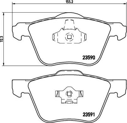 Brembo P 86 022 - Комплект спирачно феродо, дискови спирачки vvparts.bg