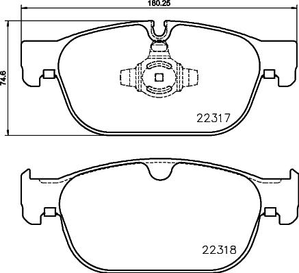 Brembo P 86 027 - Комплект спирачно феродо, дискови спирачки vvparts.bg