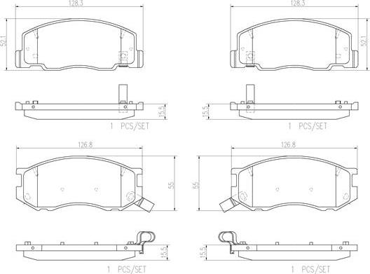 Brembo P83093N - Комплект спирачно феродо, дискови спирачки vvparts.bg