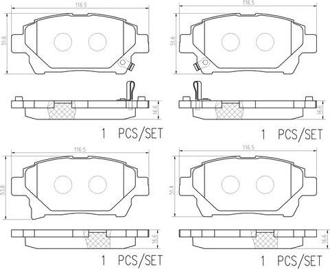 Brembo P83097N - Комплект спирачно феродо, дискови спирачки vvparts.bg