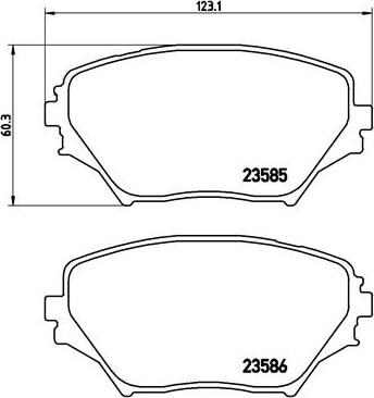 Brembo P 83 055 - Комплект спирачно феродо, дискови спирачки vvparts.bg