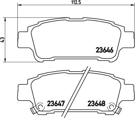 Brembo P 83 056 - Комплект спирачно феродо, дискови спирачки vvparts.bg