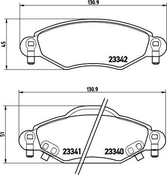 Brembo P 83 053 - Комплект спирачно феродо, дискови спирачки vvparts.bg